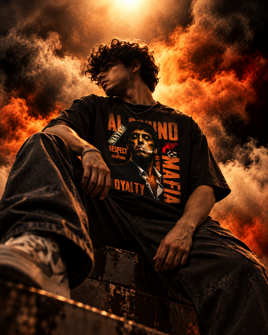 Mafia Code Oversized Graphic T-Shirt