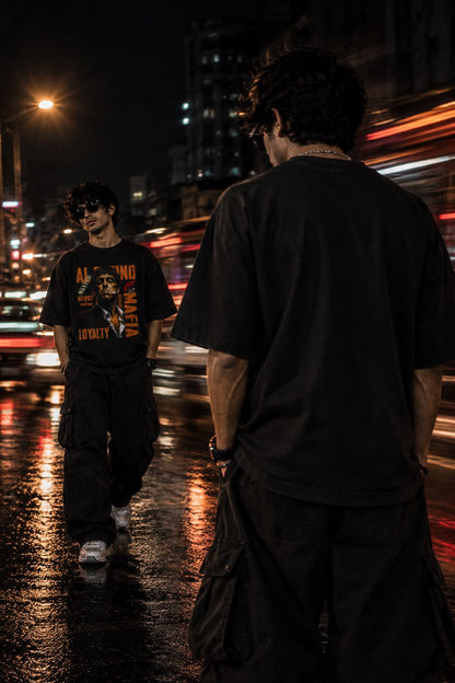 Mafia Code Oversized Graphic T-Shirt